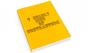 deadly sins of contractors yellow work book