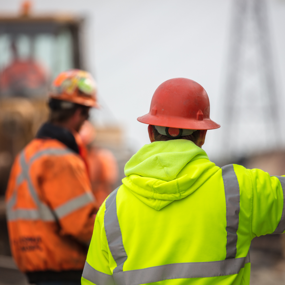 Crew members on construction site