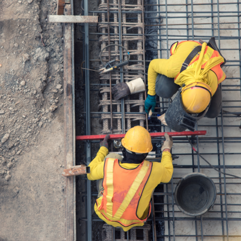 Construction crew workers
