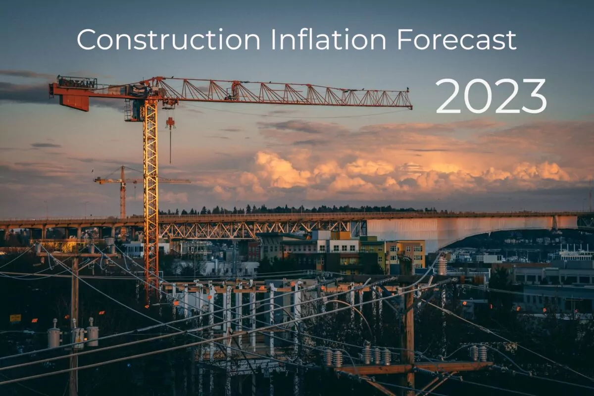 construction inflation forecast 2023 text with a view