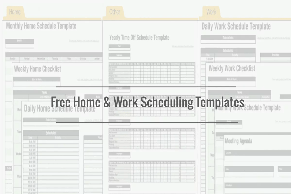 free scheduling templates