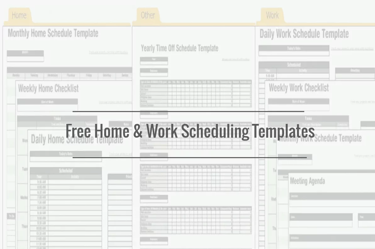 free scheduling templates