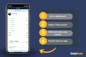 sign timecard steps
