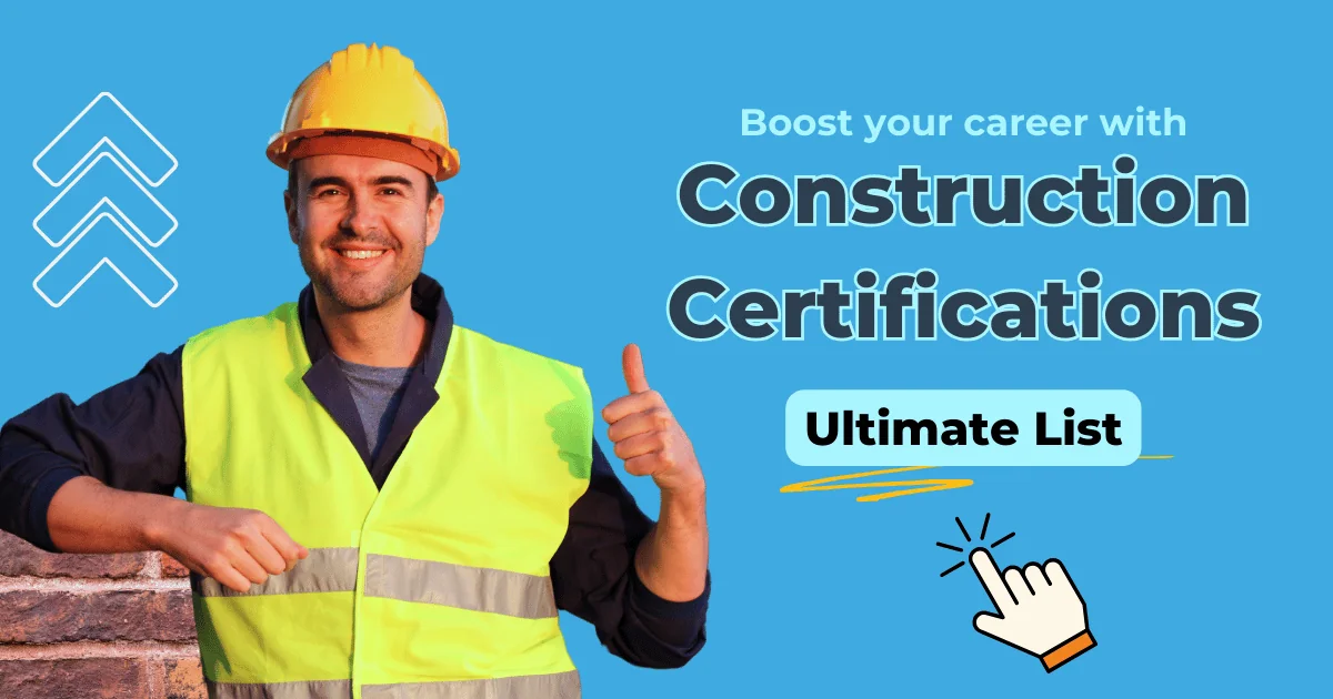 construction certifications for trade specialists and office administrators