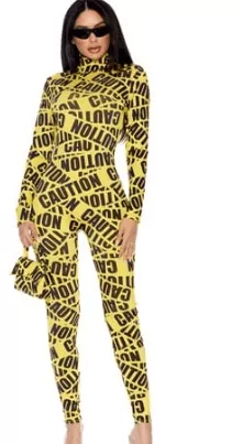 womens caution tape costume