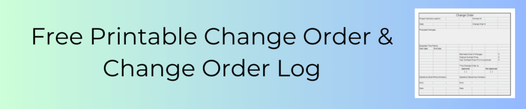 Change order