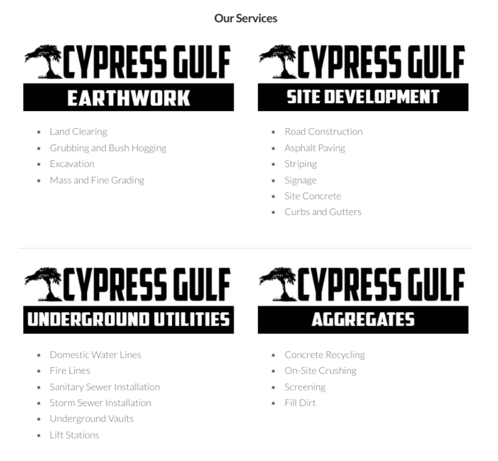 cypress gulf's services