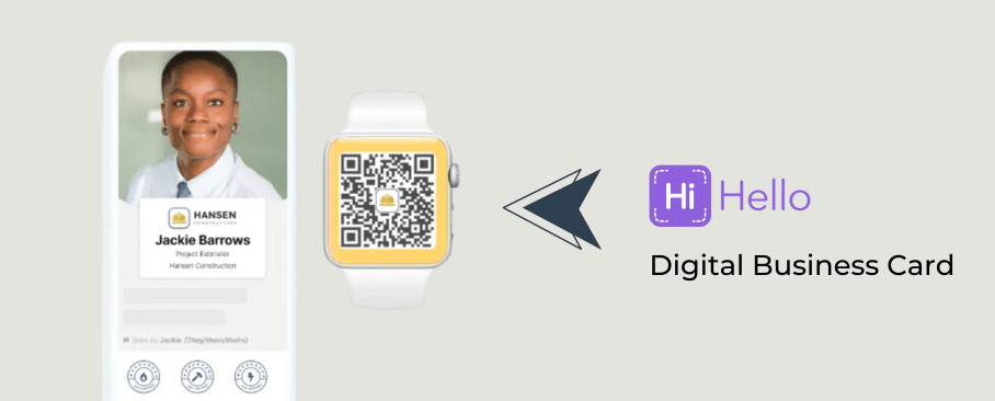digital business card example with hihello