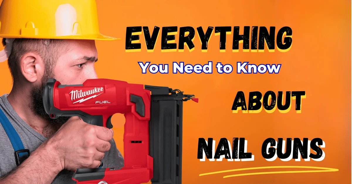 construction contractor with a Milwaukee nail gun