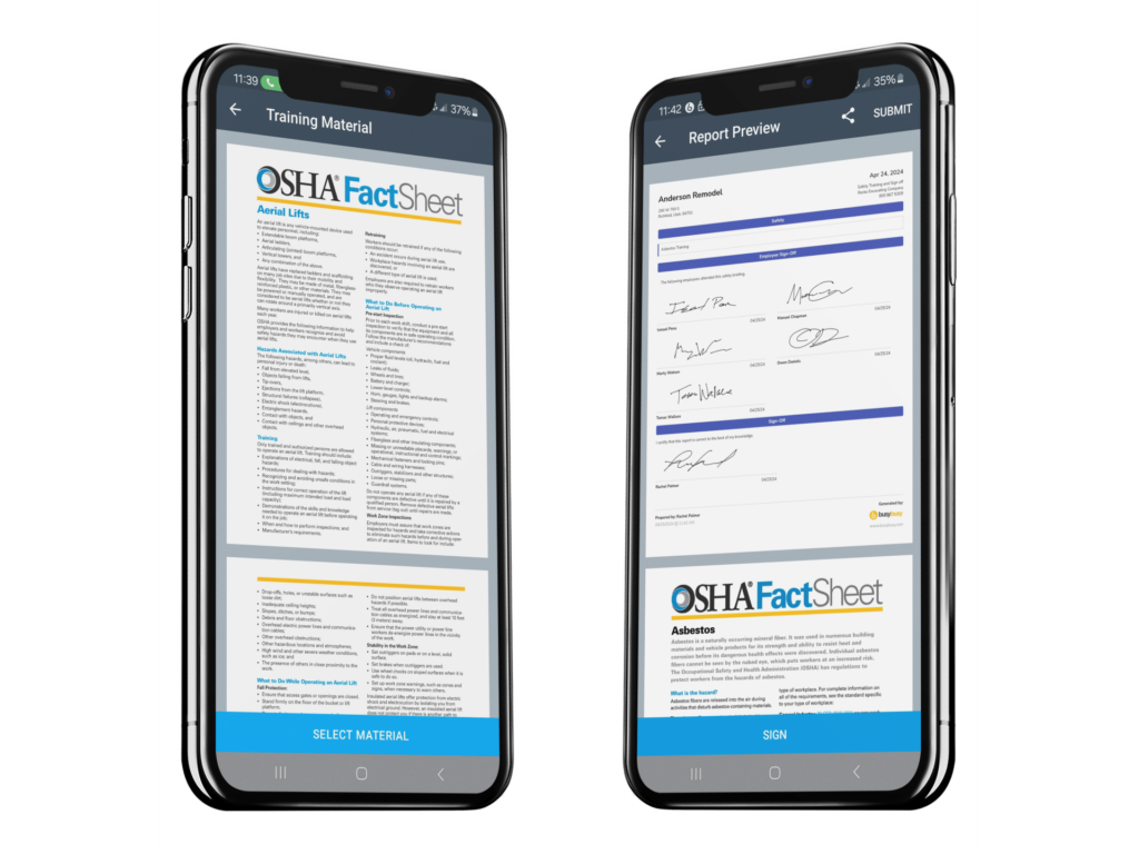 OSHA Fact Sheet and Signatures, double phone