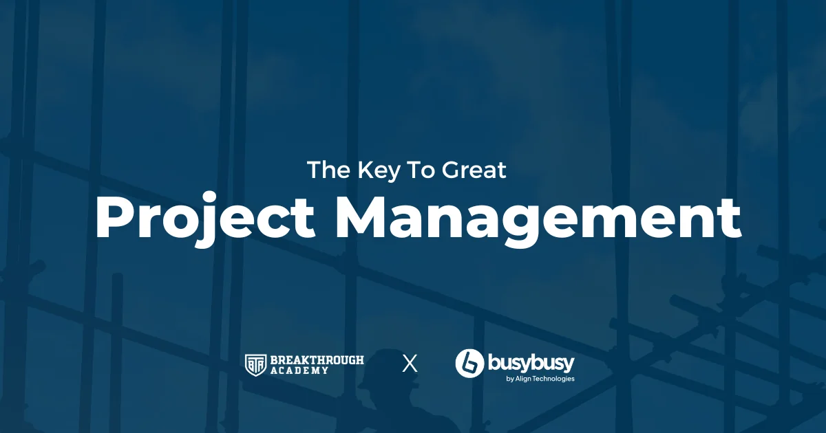 The key to great project management