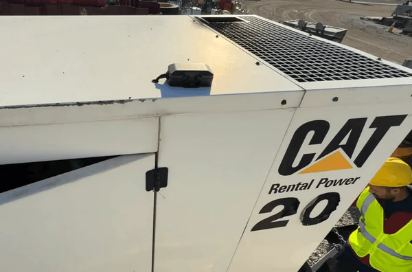 GPS tracker on CAT excavator GPS equipment tracker on CAT excavator