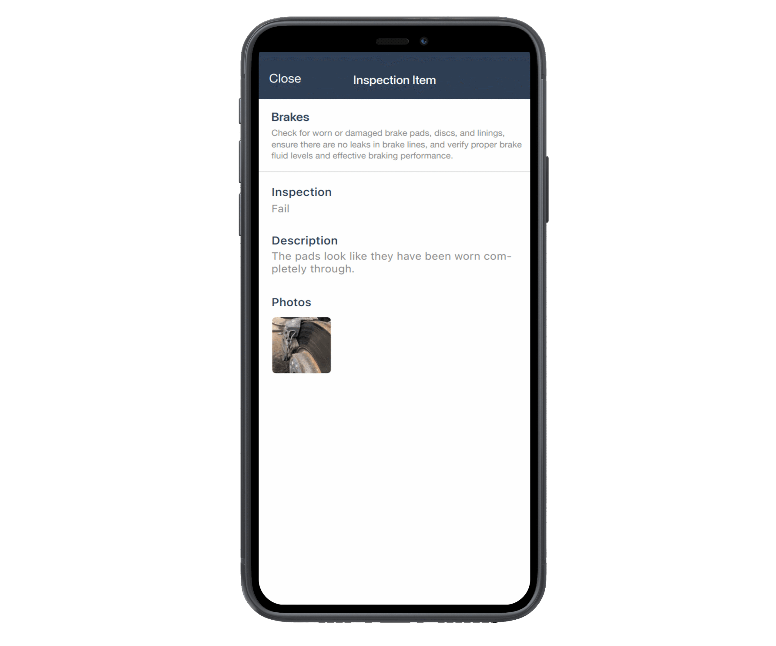 mobile inspections submitted